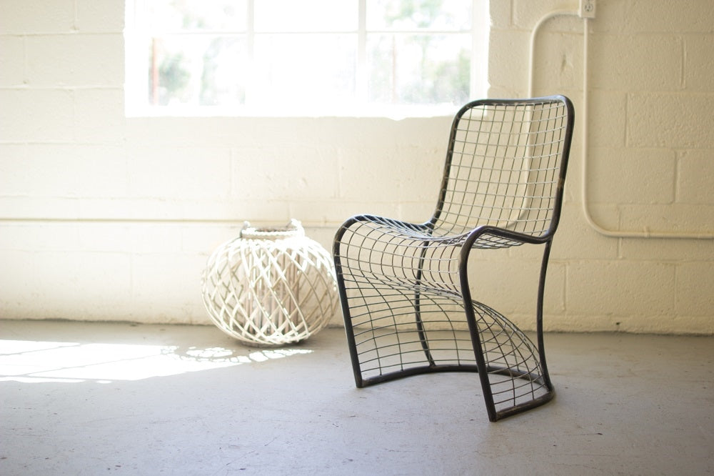 Woven Metal Dining Chair