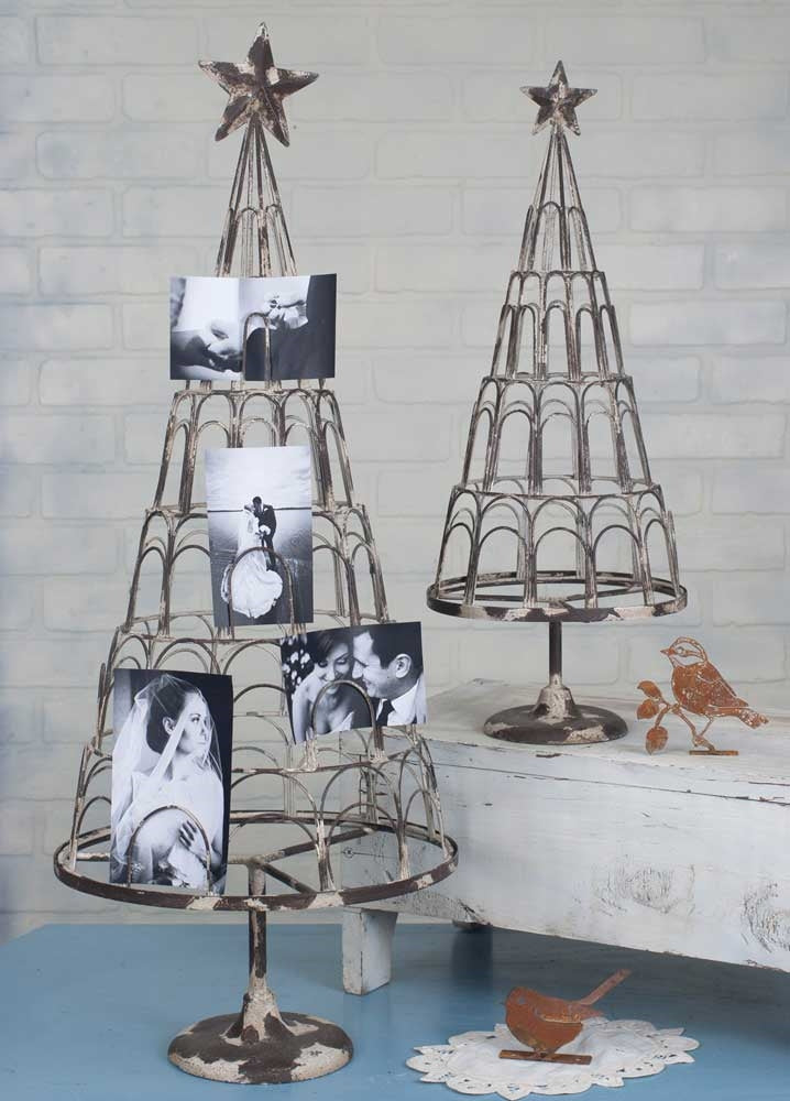 Rustic Card And Photo Tree Holders - Set of 2