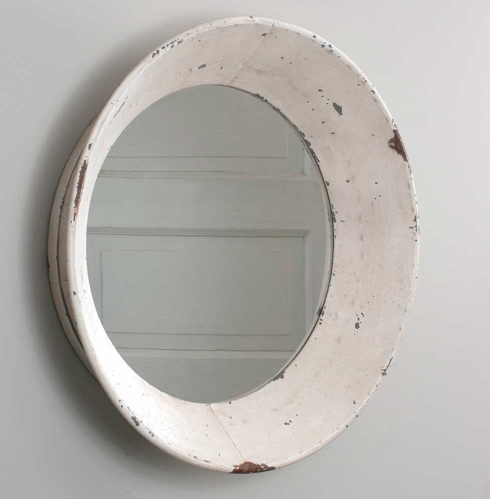 Distressed Dutch Round Wall Mirror