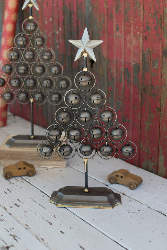 set of 2 christmas bell trees