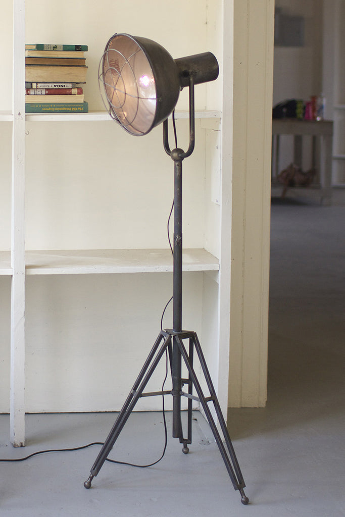 caged studio lamp