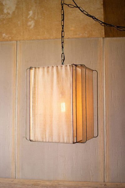 pendant light with canvas shade