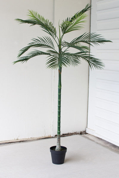 Tall Potted Artificial Palm Tree