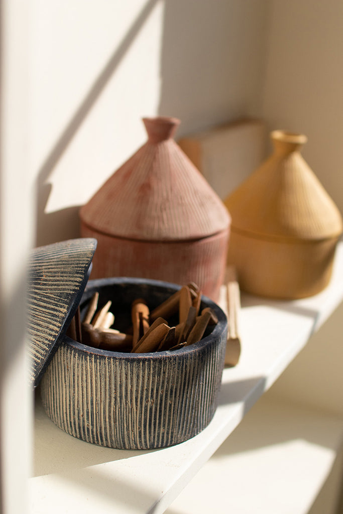 Textured Tagine Storage Canisters - Set of 3