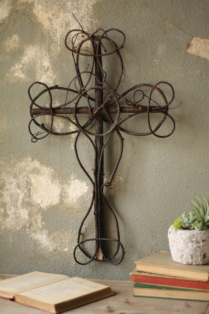 Black Vine Decorative Cross