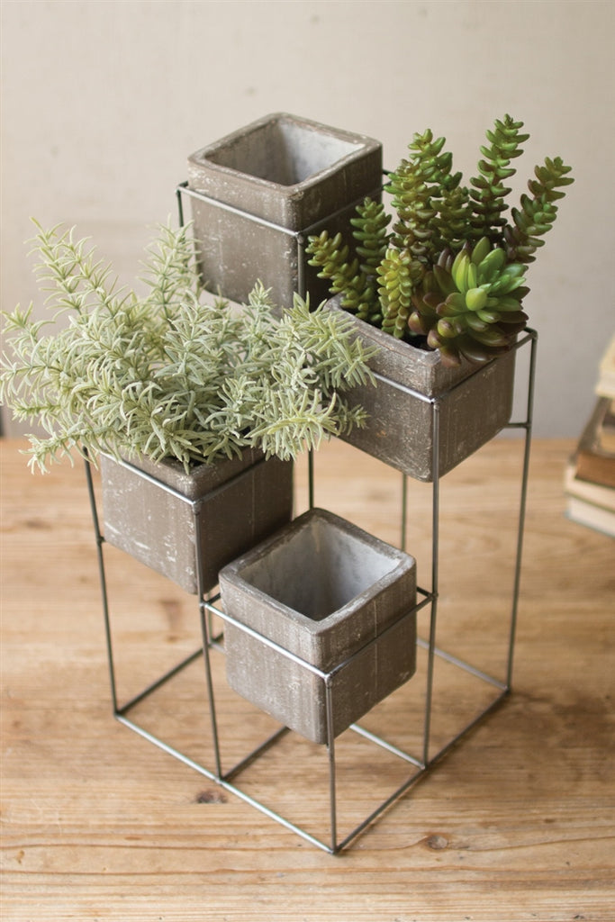 Planter Tower With Four Square Planters